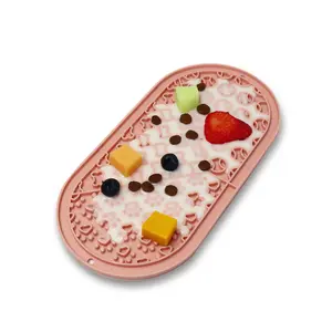Pet Bowl Silicone Lick Mat Suction Cup Slow Feeder Non Slip Feeding Mat For Dogs And Cats