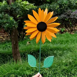 Sunflower Windmill Spinner, Outdoor Decorative Rotator, Yard and Garden Windmill, Artistic Decoration for Yards and Gardens