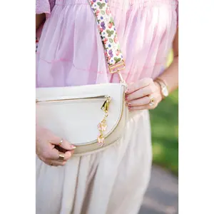 Flutter Charm - Elegant Pink Butterfly Design with Intricate Detailing for Handbags Backpacks or Key Rings