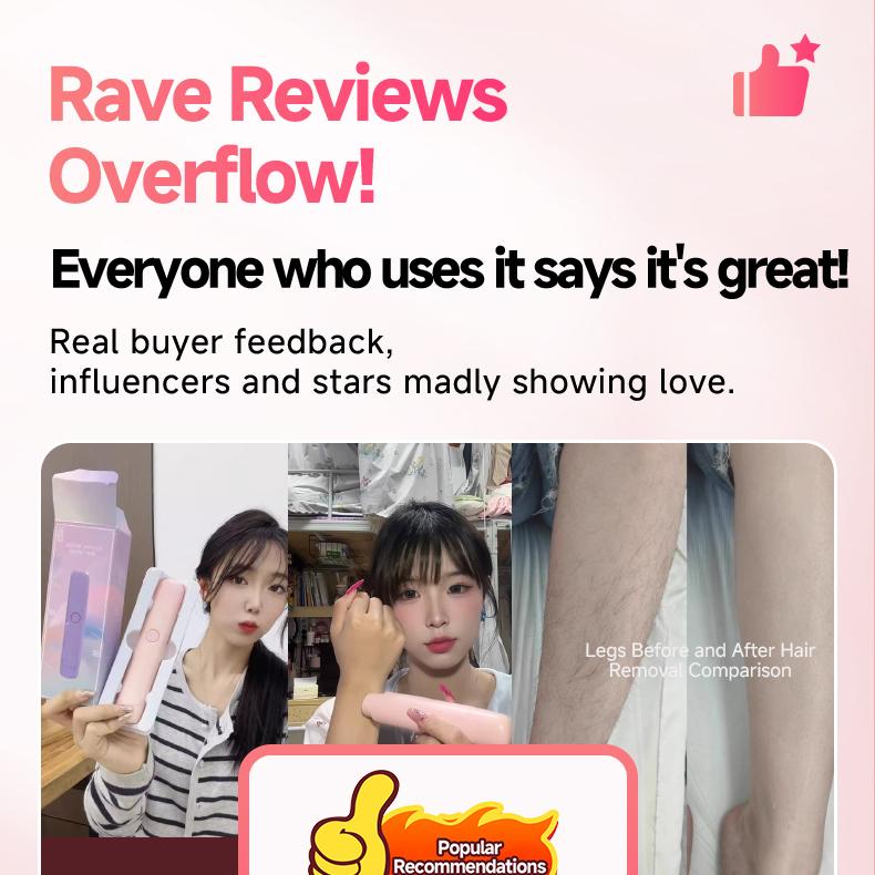 OES Electric Hair Remover Painless Epilator for Women, Portable Facial & Body Shaver for Lip, Chin, Arms & Legs, USB Rechargeable Shaver for Home & Travel