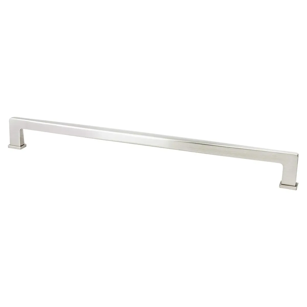 Berenson 1115-1BPN-P 18 in. Subtle Surge Decorative Hardware Appliance Pull - Brushed Nickel Door Handle, 2 3/32 in., Soft Grip, Soft Handle with Rounded Edges for Appliances