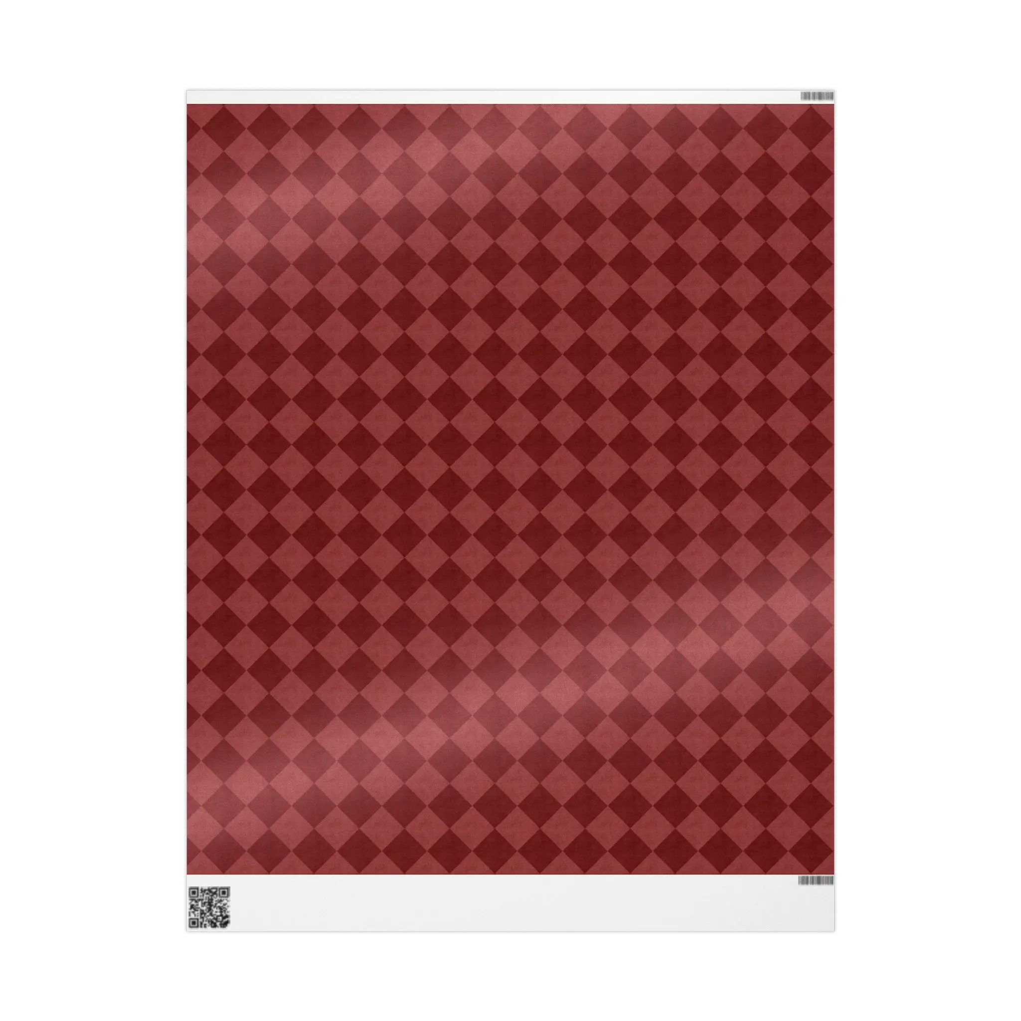 Wrapping Paper, Red Diamond Check Gift Wrap for Holidays & Special Occasions, Christmas, Valentine's, Wedding - Classic, Elegant, Textured
