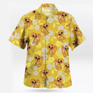 2026 Hot Hawaiian Sets PKM [FREESHIP] Fresh Summer – Youthful – Bold with the Charmande PKM Hawaiian Shirt Tropical Anime Aloha Shirt - A gift for all ages in your family this summer.