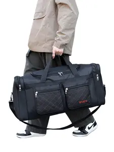 Multifunctional Large Capacity Diamond Stitch Handbag, Fashionable Travel Bag, Camping Moving Work Luggage, Adjustable Shoulder Strap, Travel Duffle Bag