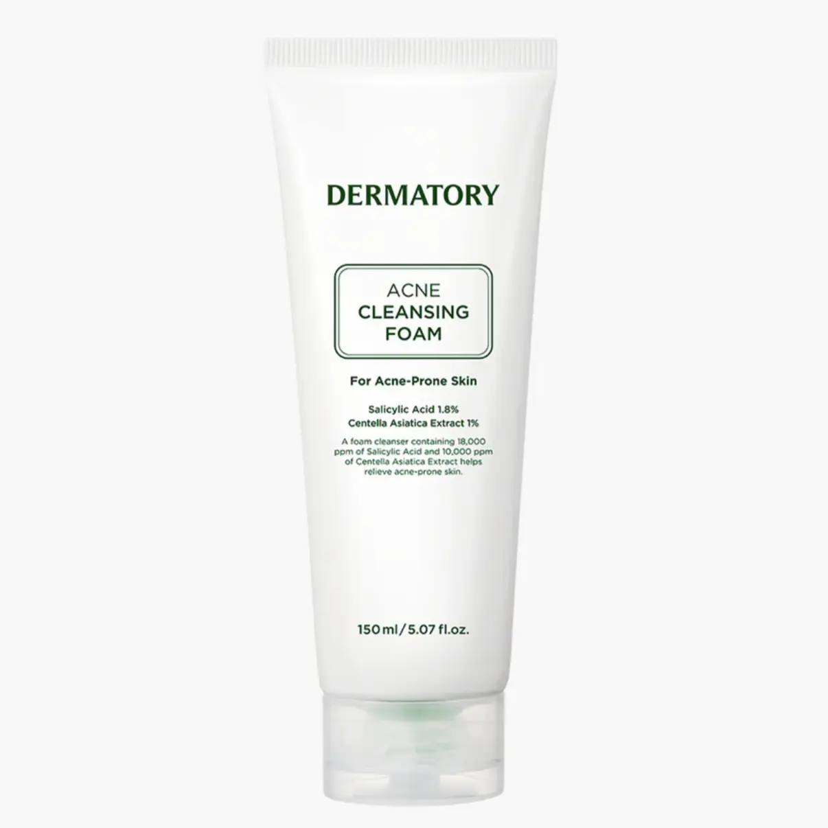 Dermatory Fragrance-Infused Salicylic Acid Moisturizing Soothing Acne Cleansing Foam, Facial Wash for Acne-Prone Skin
