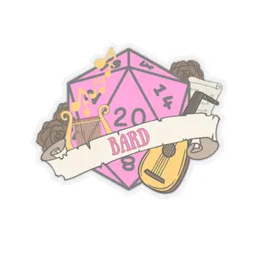 DnD Bard Class Sticker Dungeons and Dragons Fantasy Bard Decal TTRPG Vinyl Sticker | 3 Sizes Available!