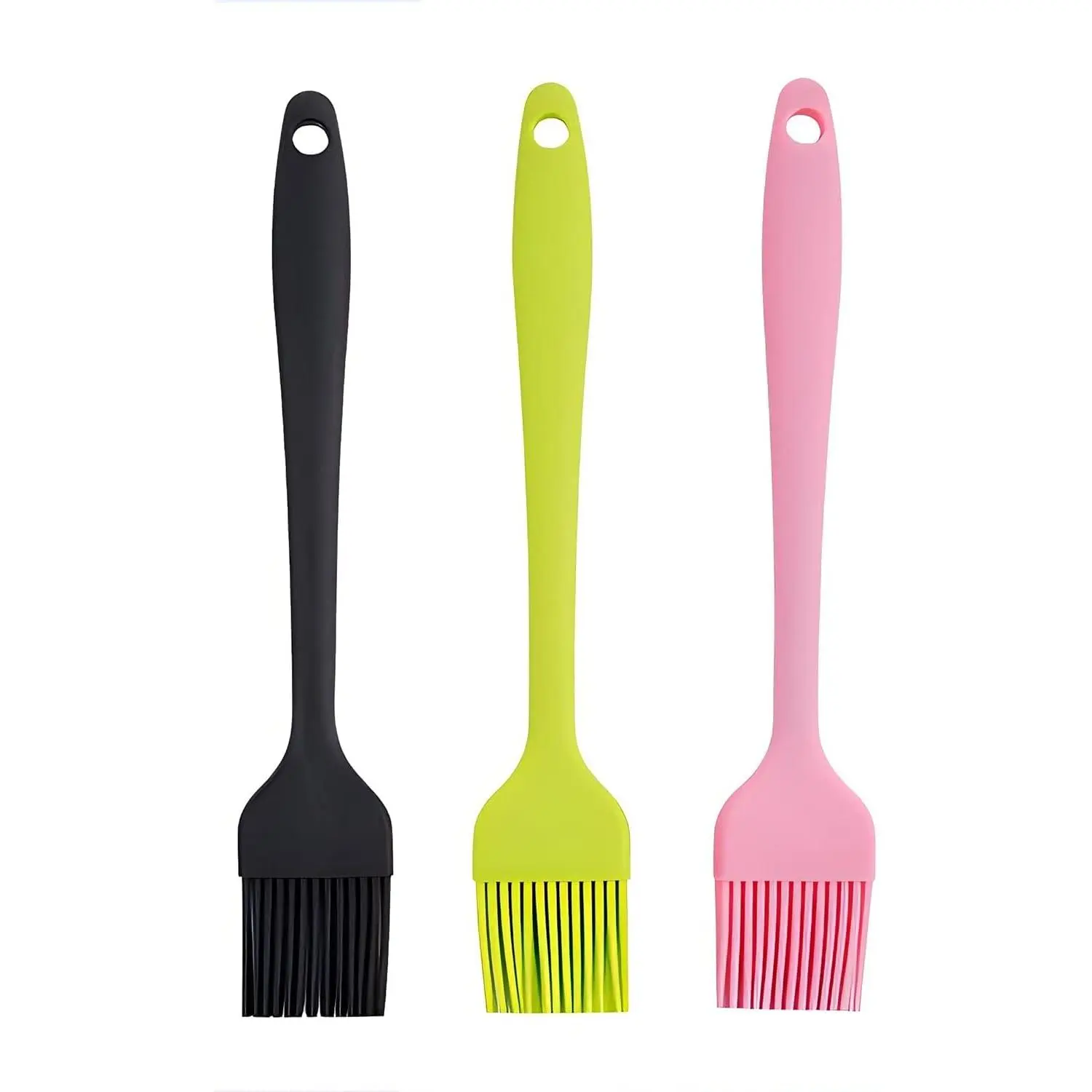 3-Pack Silicone Basting Pastry Brushes for Baking, Cooking & BBQ - Heat Resistant Up to 446°F, Dishwasher Safe