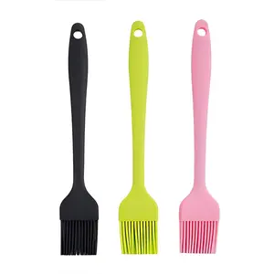 3-Pack Silicone Basting Pastry Brushes for Baking, Cooking & BBQ - Heat Resistant Up to 446°F, Dishwasher Safe