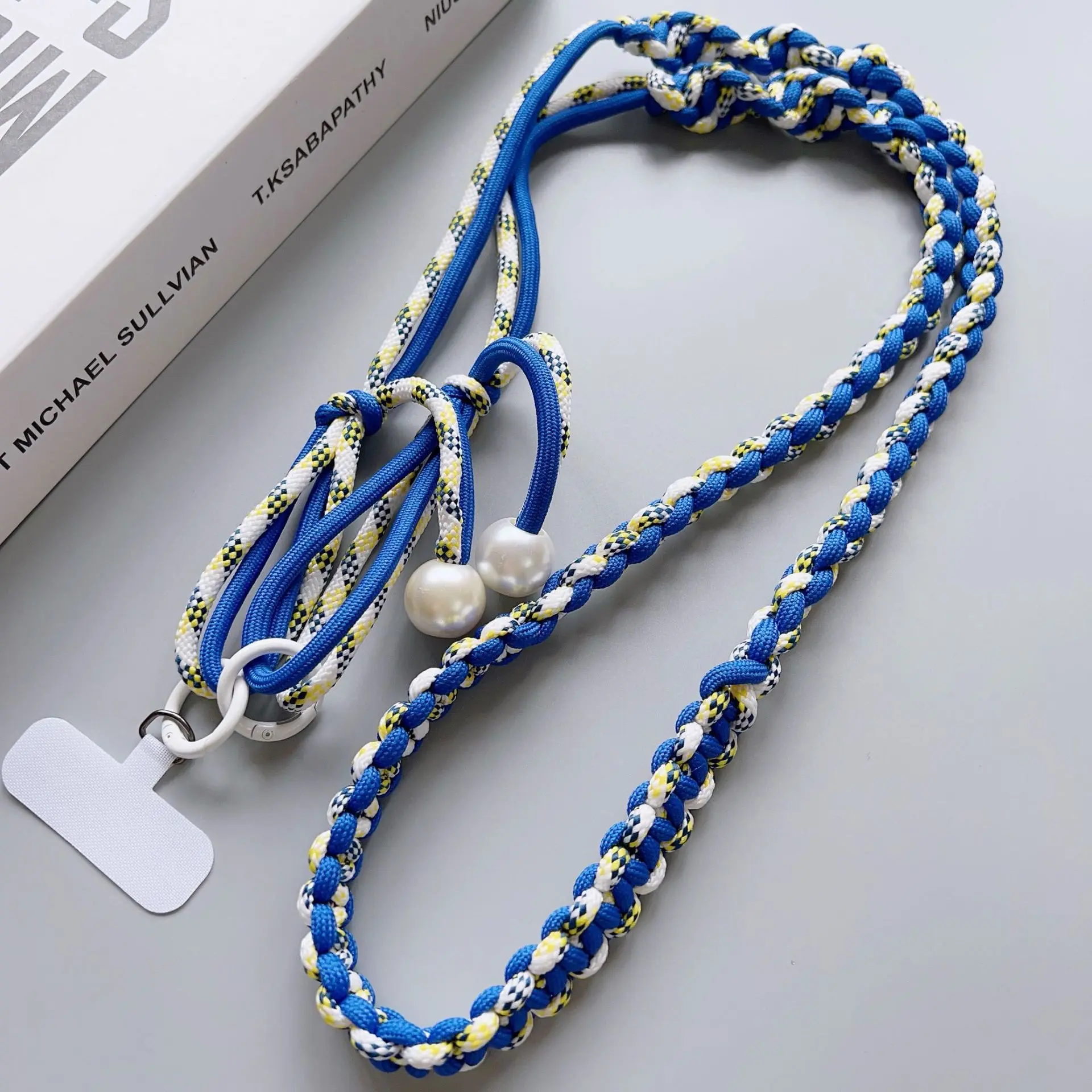 Blue, white and yellow twisted four