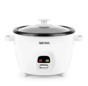 Aroma 20-Cup Rice & Grain Cooker, 8X Bonded Granite Coating, White, New