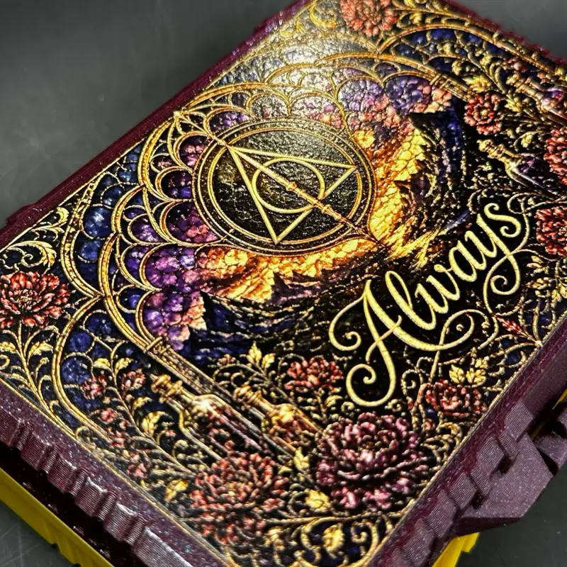 Handcrafted Keepsake Box – Sacred Triangular Emblem & Eternal Vow