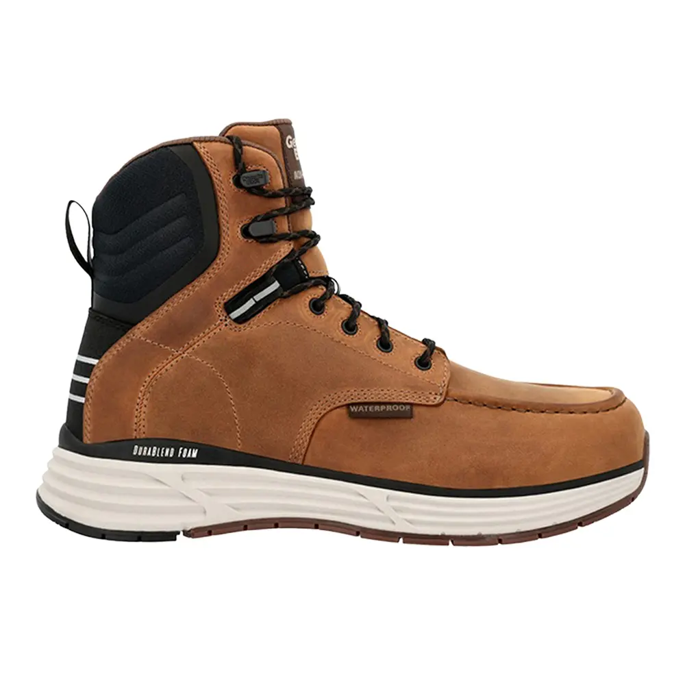 Georgia Boots Mens Durablend Sport 6 Inch Waterproof Composite Toe  Work Safety Shoes Casual - Brown
