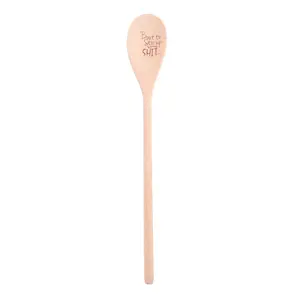1x Christmas Gift Funny Spoons,Bout to Stir Up Some Shit Engraved Funny Wooden Spoon,Unique Wooden Creative Spoon