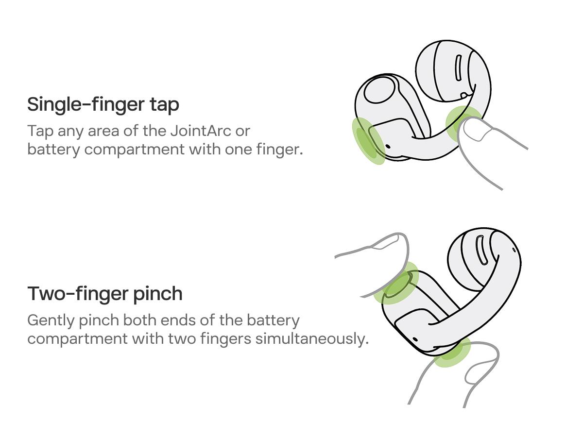 SHOKZ OpenDots ONE - Open-Ear Headphones - Wireless Bluetooth Earbuds with Microphone - Premium Dolby Audio - Water Resistant - Fast Charging - Up to 40 hrs Playtime