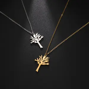 Life tree branch pendant necklace men and women couple necklace daily wear gift