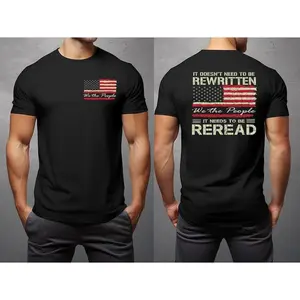 It Doesn't Need to Be Rewritten It Needs to Be Reread Shirt, 1776 Shirt, American Constitution 1776, Vintage USA Flag 1776 SM01