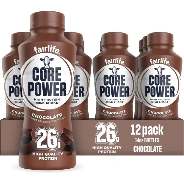 Chocolate Protein Shake Drink - 26g Protein per 14oz Bottle, 12-Pack Beverage, Meal Replacement Option, Drinks