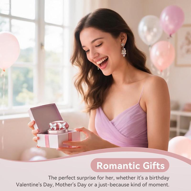 [Valentine's Day] Tukio 2026 Jewelry-Inspired Clip-On Earbuds with Butterfly Earrings Comfortable Fit 50H Playtime Bluetooth 5.4 Wireless Headphones for Women Sports Workouts