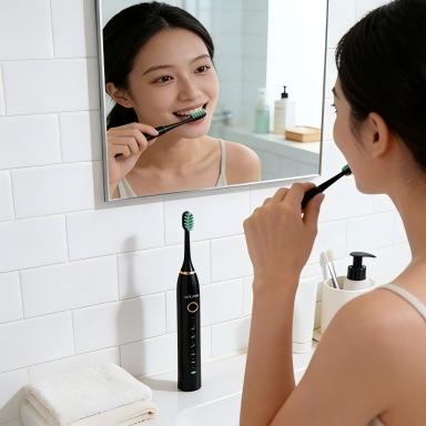 Sonic Electric Toothbrush for Adults, 5 Modes Rechargeable Electric Toothbrush with 30-Day Battery Life, IPX8 Waterproof Sonic Toothbrush with Smart Timer for Deep Cleaning & Gum Care brush o be type ca bikinitrimmer women 2 in 1 shaver wet dry