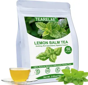 TEARELAE - Lemon Balm Tea Bag - 1.5g X 50 Count - Pure Natural Dried Lemon Balm Herb - Premium Lemon Balm Leaf for Calming and Digestion Support - Caffeine-free - Non-GMO