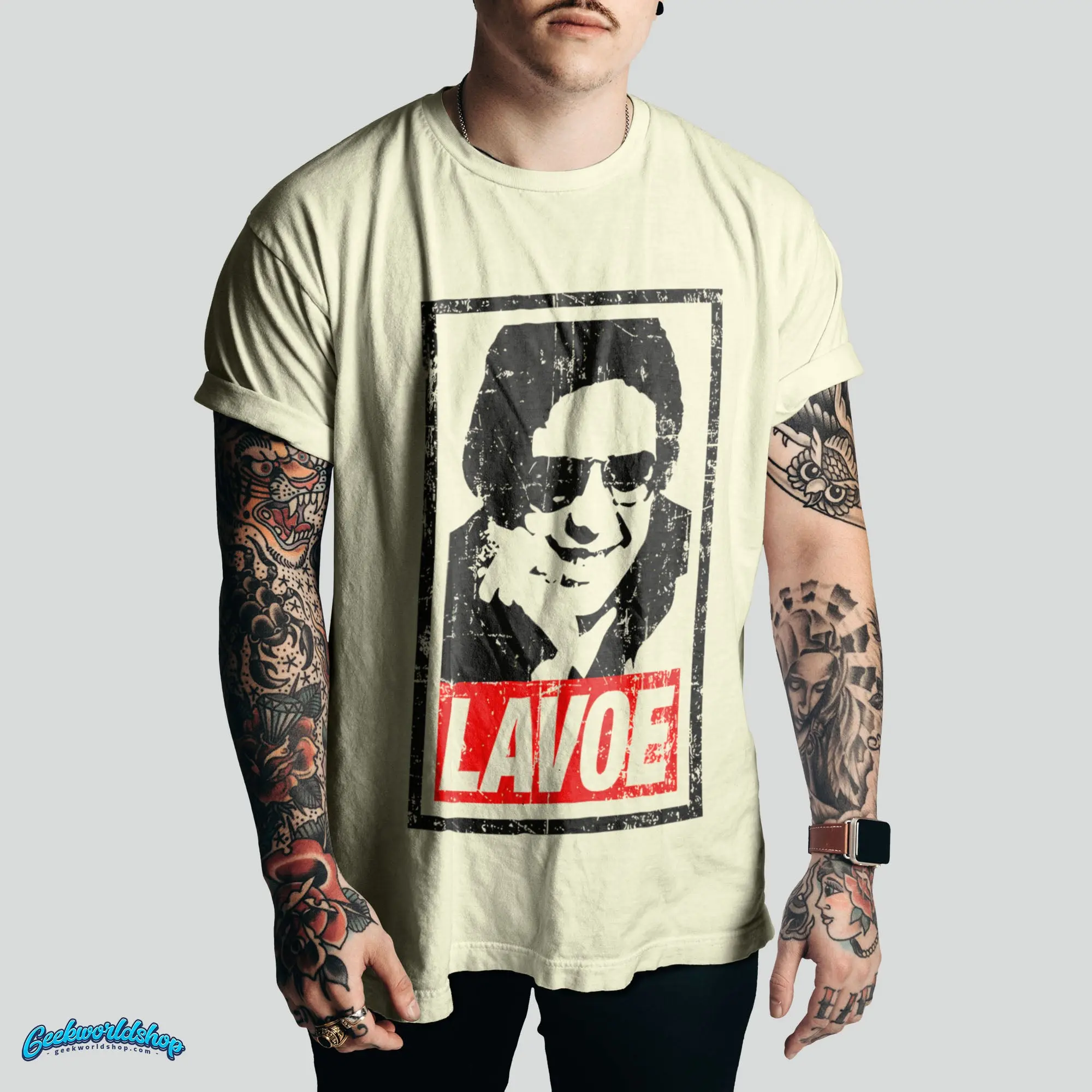 Retro Wall Cartel Graphic T-Shirt for Women, Héctor Lavoe Vintage-Style Round Neck Tee in Soft Breathable Cotton, Tshirt, Casual, Shortsleeve, Crew Neck