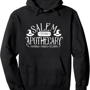Salem Apothecary Funny Printed Hoodie Men's Fall Winter Fleece Hoodie Comfortable Soft with Drawstring with Pockets