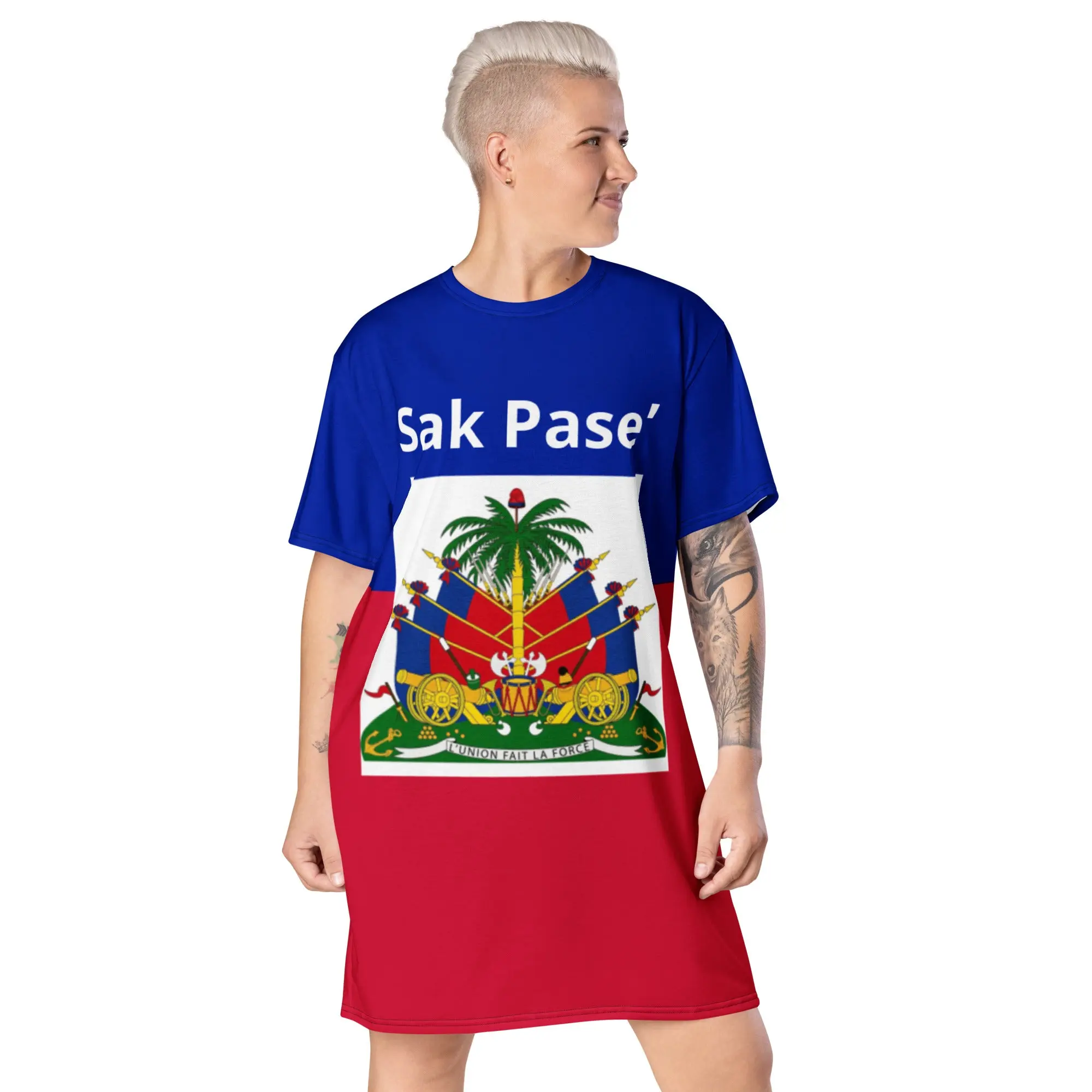 Haiti flag T-shirt dress Haiti flag T-shirt dress