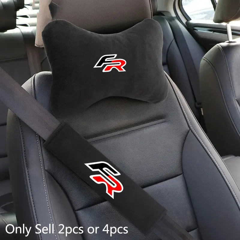 Car Seat Headrest Rest Neck Pillow Cushion Seat Belt Shoulder Pad For Seat FR Ibiza Exeo Alhambra Leon Altea Toledo Ateca Automotive Interior Accessories