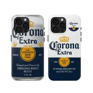 Summer Corona Extra Beer Bottle Label Logo Aesthetic Heavy Duty Tough Phone Case Shockproof Drop Protection Durable Hard Cover Trendy Gift for iPhone 11 12 13 14 15 16 17 Pro Max Plus