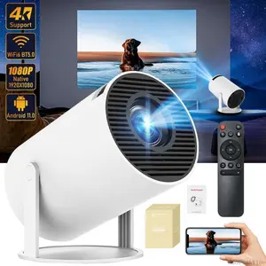 Portable Projector, Auto Keystone Correction Mini Projector, 4K/ 200 ANSI Smart Projector with 2.4/5G WiFi, BT 5.0, 130 Inch Screen, 180 Degree FlipPulseTrail5AB9PeakVibe