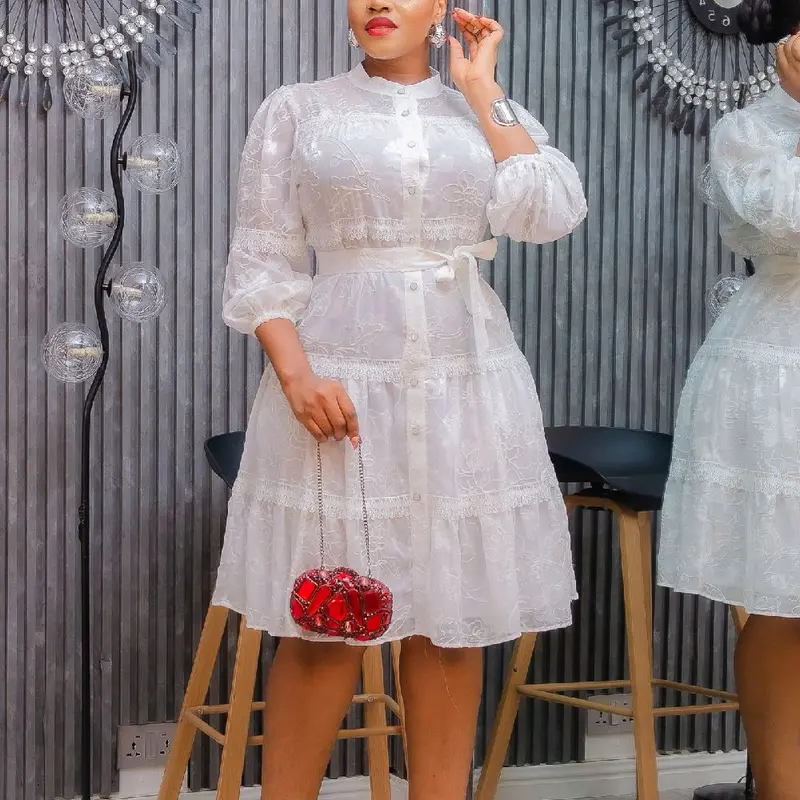 tie shoulder linen dress Classic Linen Ribbon Shoulder Tie Dress main image 1