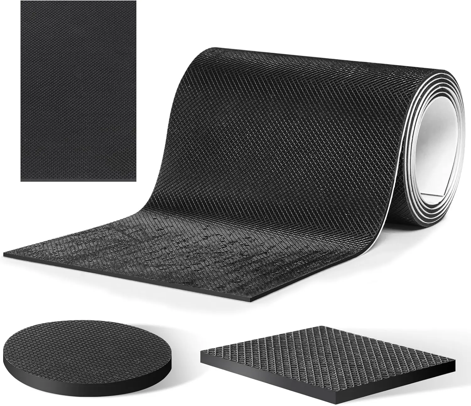 Self Adhesive Non Slip Furniture Pads 4x40 Rubber Floor Protectors, Cuttable Anti Skid Grippers for Hardwood Floors, Scratch and Slide Protection