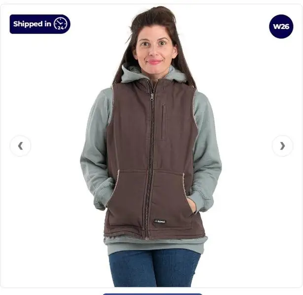 Berne WV15  Ladies SherpaLined Softstone Duck Vest