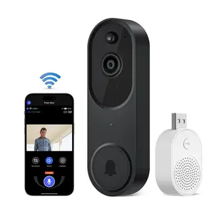 Smart Wireless Video Doorbell Camera with Chime, USB Rechargeable AI Human Detection WiFi Doorbell with Two-Way Audio, Night Vision, Real-Time Alerts for Home