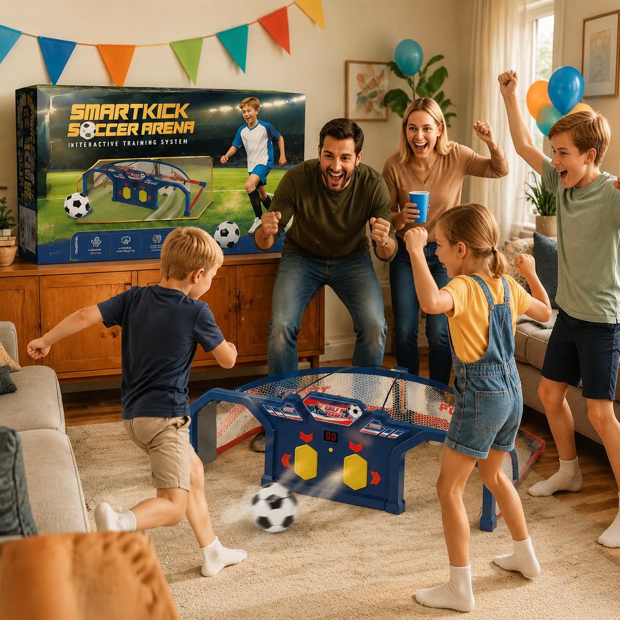 Smart Soccer Trainer Ball Set with Electronic Scoring System & Reaction Light Challenge – Official Match Ball for Building Real Soccer Skills, Family & Party Fun Game, Arcade-Style Experience, Birthday Gifts, Christmas Gifts