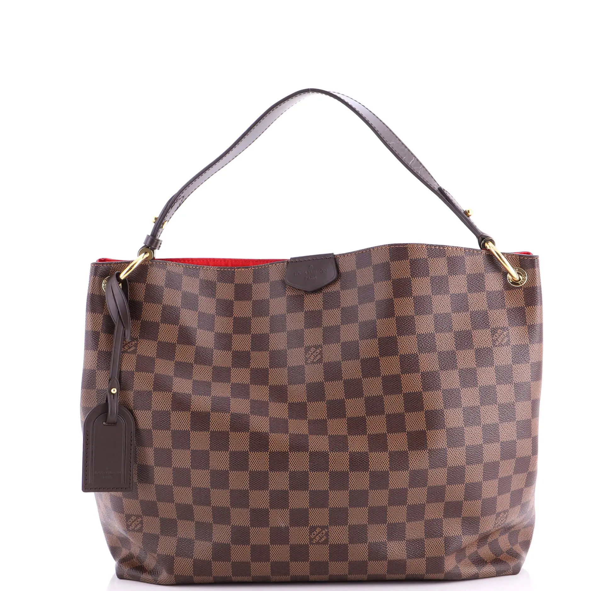 Pre-owned Louis Vuitton Canvas Coated Shoulder Bags Graceful Handbag Damier MM by Rebag