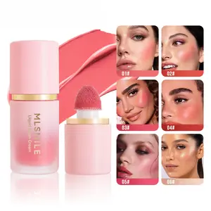 6-color Liquid Blush Stick - A creamy liquid blush stick with a hydrating finish, long-lasting and natural cheek color, buildable for enhanced color, suitable for all skin tones, and waterproof makeup