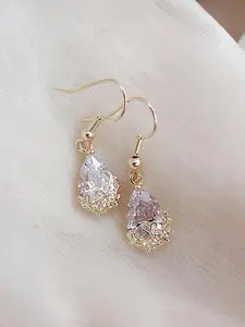 Elegant Rhinestone Decor Dangle Earrings, Fashion Jewelry for Party, Daily Clothing Decor, Trendy All-match & Exquisite Jewelry for Birthday Gift