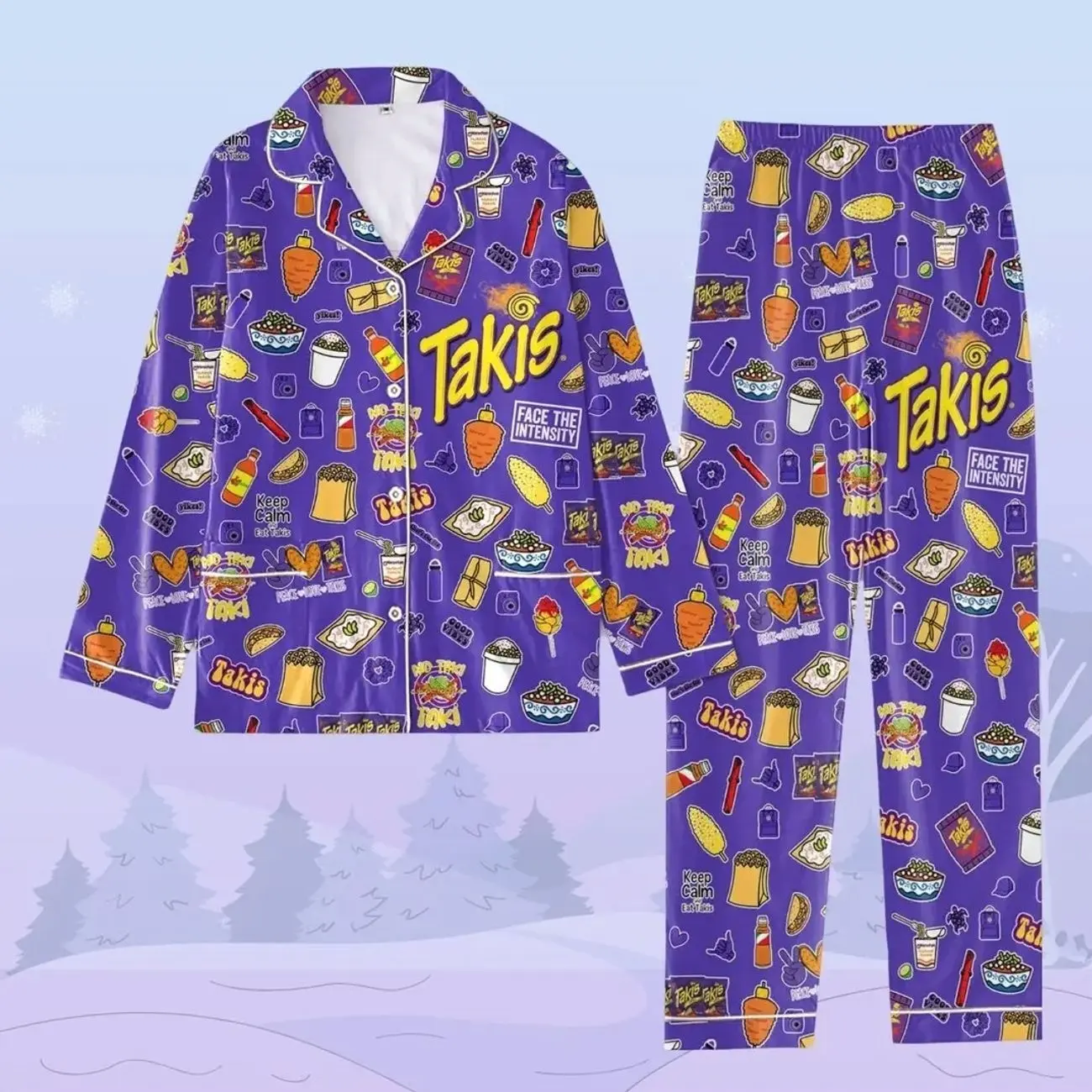 Takis Snack Pajamas Family, Takis Chip Lover Pajamas Pants, Foodie Lover Pajama Set Women, Takis Chips Holiday Pajamas