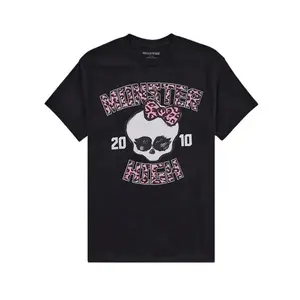 FEEGO Monster High Leopard Logo Girls T-Shirt, Graphic Tee, Unisex Shirt graphic design unisex cotton t-shirt
