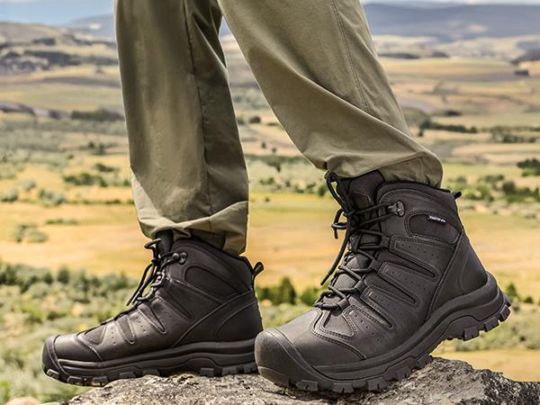 NORTIV8 Men's Mid-Cut Hiking Boots, Waterproof Outdoor Trekking Shoes for Backpacking, Camping