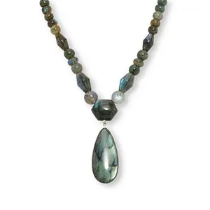 Mine Finds by Jay King Labradorite Teardrop 18" Necklace