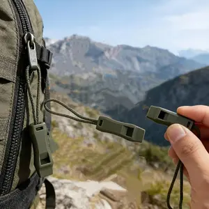 Portable Mini Whistle and Cord Lock Set, Ideal for Adventure Enthusiasts, Camping, Survival Gear, Emergency Preparedness, Hiking Essentials and Drawstring Accessories, a Perfect Choice for Adventure Lovers, as Well as Camping Equipment and Accessorie