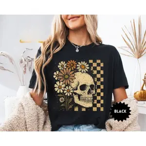 Floral Skeleton Shirt, Skeleton Halloween Shirt, Halloween Skull Shirt, Spooky Season Shirt, Funny Halloween T-shirt