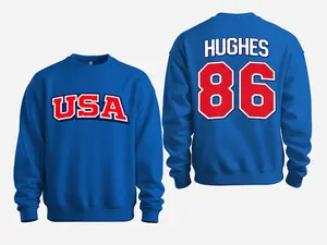 USA Hockey Crewneck Sweatshirt, Hughes Brothers Hockey Fan Shirt, Jack Hughes #86 Hoodie