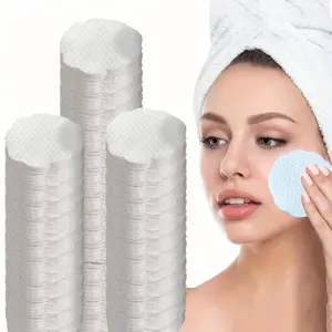 300/150/75pcs Flower Shaped Cleaning Pads, Used for makeup removal and skincare Suitable For Facial Use, High-Quality Makeup Remover Pads, Anti Allergic And Lint Free Circular Pads, Suitable For All Skin Types, Disposable Beauty Wipes