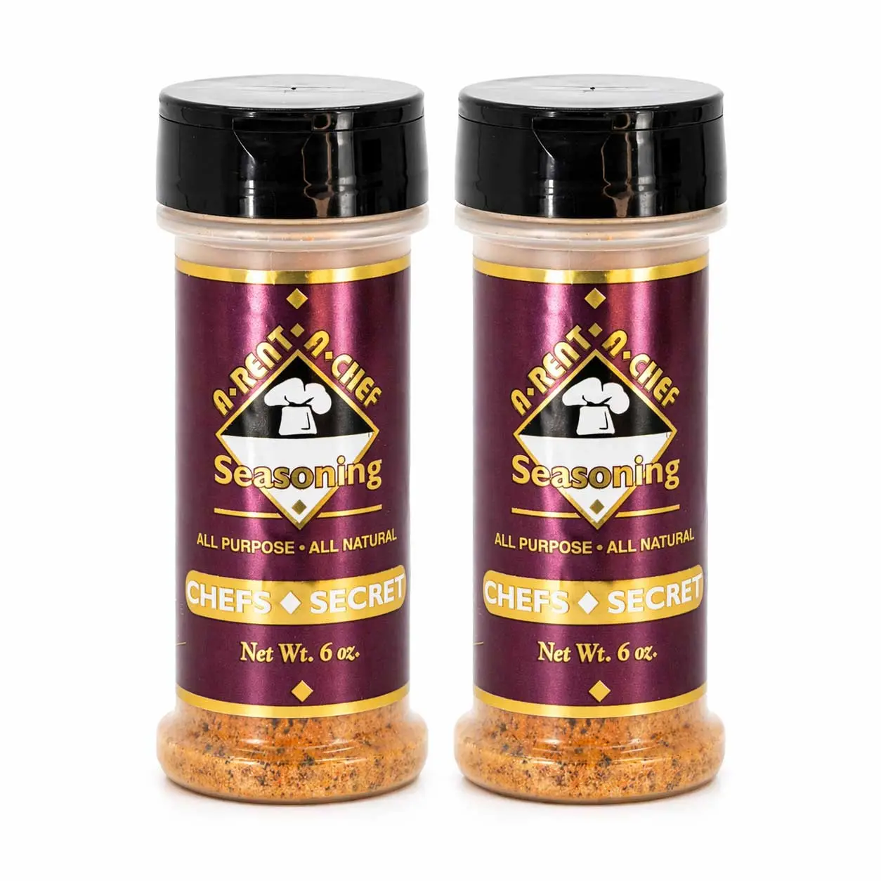 Chef's Secret All Purpose Seasoning | Pack of 2 | 6 oz | Gluten Free | A-Rent-A-Chef
