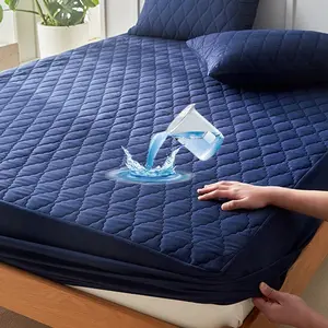 Double Size Waterproof Bed Sheet Protector, Ultimate Comfort, Breathable Material, Fits Various Mattress Sizes, All Mattress Sizes, Easy Care, Hotel, Bedroom, Dorm, Waterproof Mattress Cover