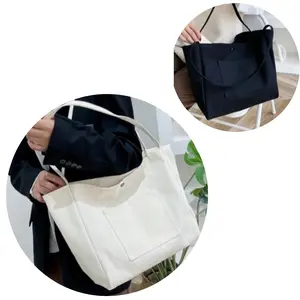 Women's Large Capacity Tote Bag with button Closure