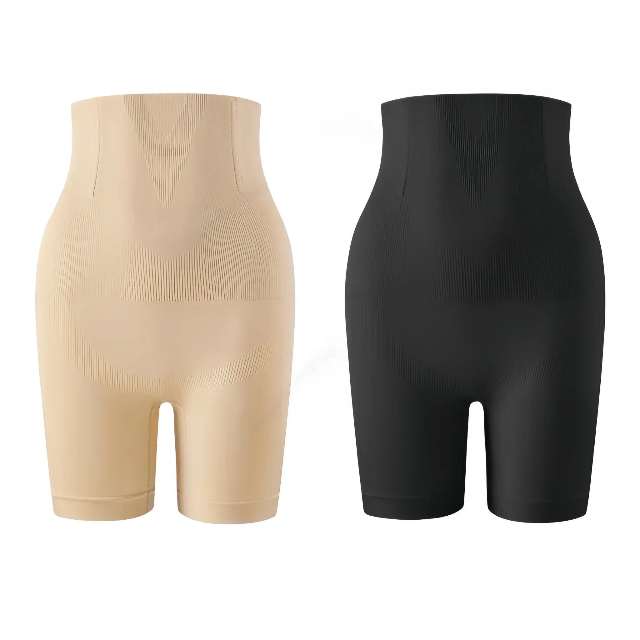 DHZ Women's Seamless High-Waist Tummy Control Shaper Boy Shorts - Double-Layer Waist Support, Stretch Body Shaping & Smooth Fit Under Dresses